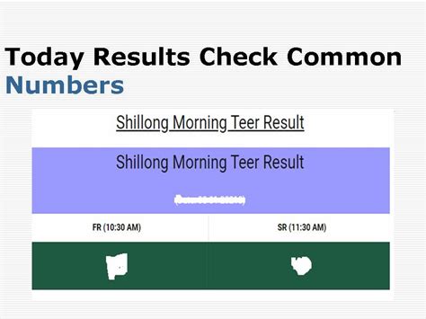 shillong sunday morning result